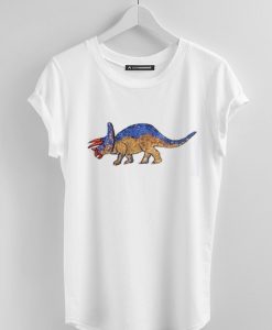 triceratops white t shirt