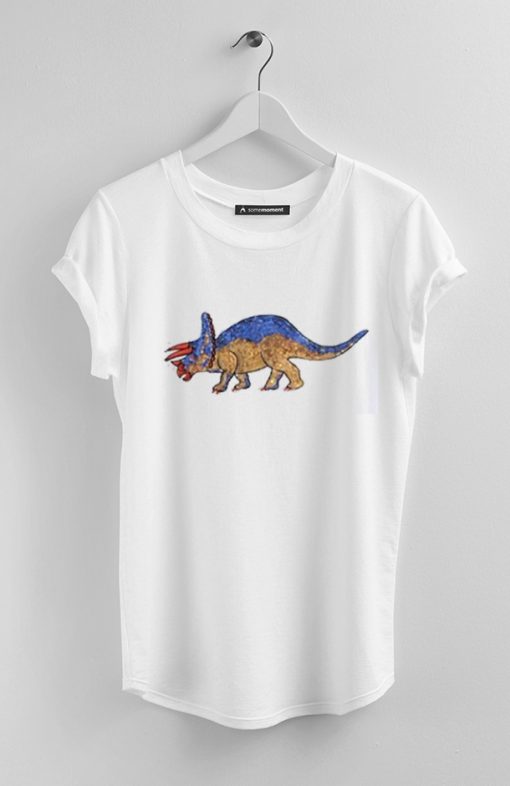 triceratops white t shirt