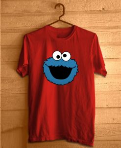 Cookie Monster Cartoon Red Tees