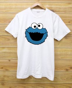 Cookie Monster Cartoon White Tees