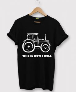 Farmer Tractor Black T-shirt