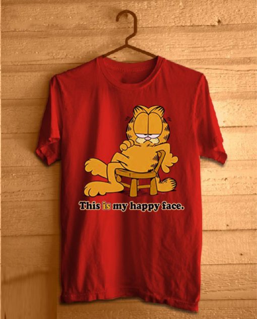 Garfield Happy Face Juvy T-Shirt In Red