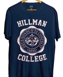 HILLMAN COLLEGE Unisex Blue T-Shirt