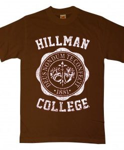HILLMAN COLLEGE Unisex BrownT-Shirt