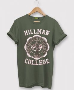 HILLMAN COLLEGE Unisex Green T-Shirt