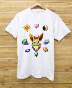New Cartoon Ash And PikachU Red Sleeves White T Shirts