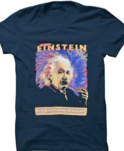 Albert Einstein blue navy T Shirt