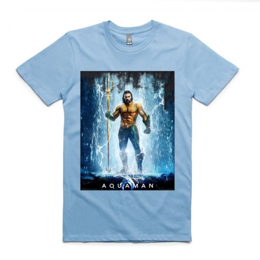 Aquaman Blue Aqua Mint T Shirt Justice League