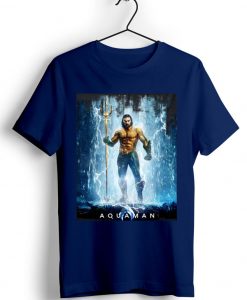 Aquaman Blue Donker T Shirt Justice League