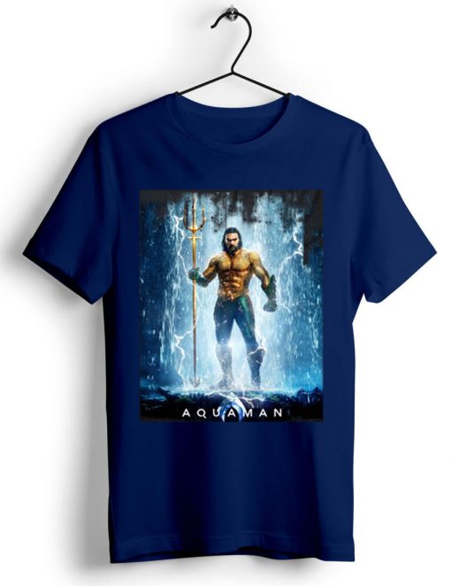 Aquaman Blue Donker T Shirt Justice League