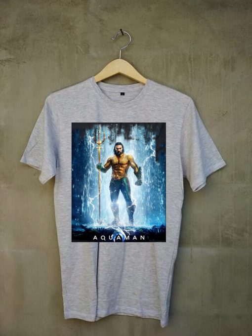 Aquaman Grey Mint T Shirt Justice League