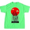 Bushido minimalist samurai katanas green neon shirt