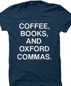 Coffee Books & Oxford Commas Blue Naval Shirt