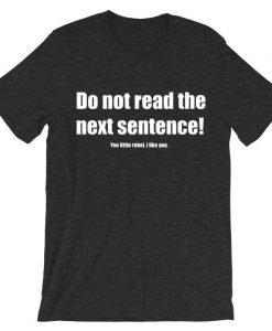 Do Not Read The Next Sentence Grey Asphalt Tee