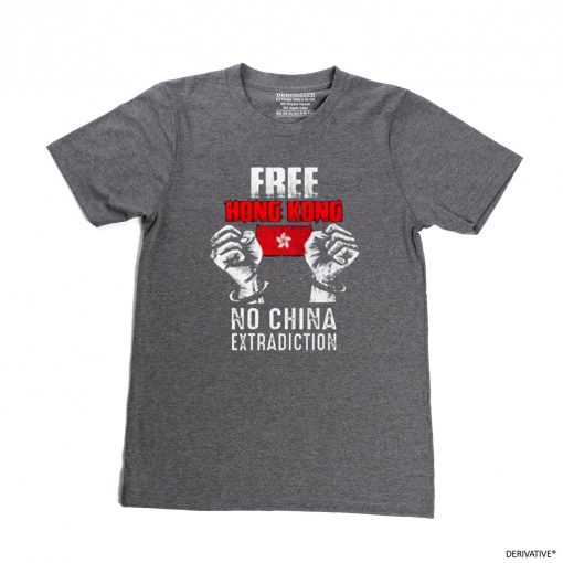 Free Hong Kong No China Extradiction grey T Shirt