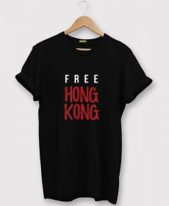 Free Hong Kong black t shirts