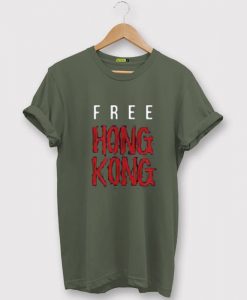 Free Hong Kong green army t shirts