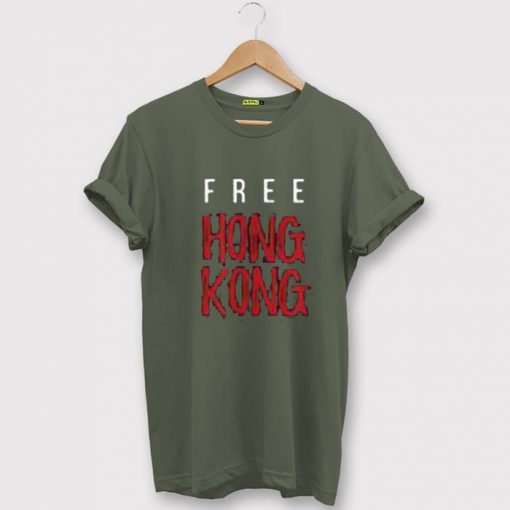 Free Hong Kong green army t shirts