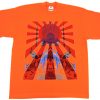 Japan Samurai Spirit Rising Sun Flag Graphic Retro Design OrangeT shirts