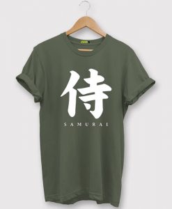 Japan Samurai black Green Army T shirts