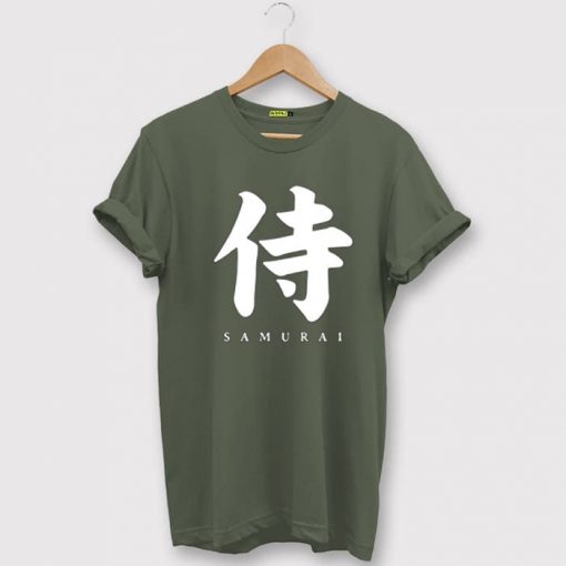 Japan Samurai black Green Army T shirts