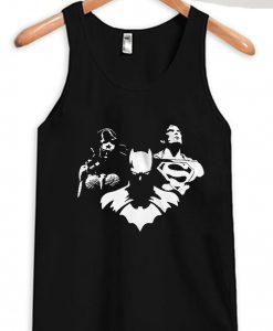 Justice League Silhouette Black Tank Top