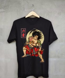 KABUKI SAMURAI Funny Black T-shirt