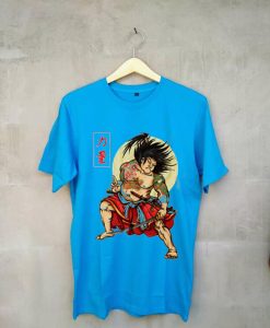 KABUKI SAMURAI Funny Blue T-shirt