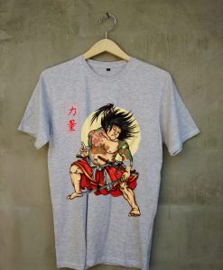 KABUKI SAMURAI Funny Grey T-shirt