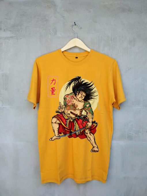 KABUKI SAMURAI Funny Yellow T-shirt