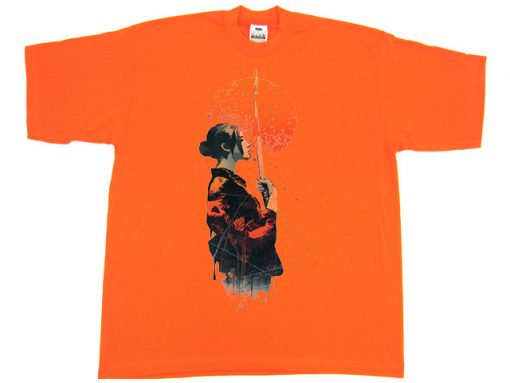 Ladies japan samurai Orange tees