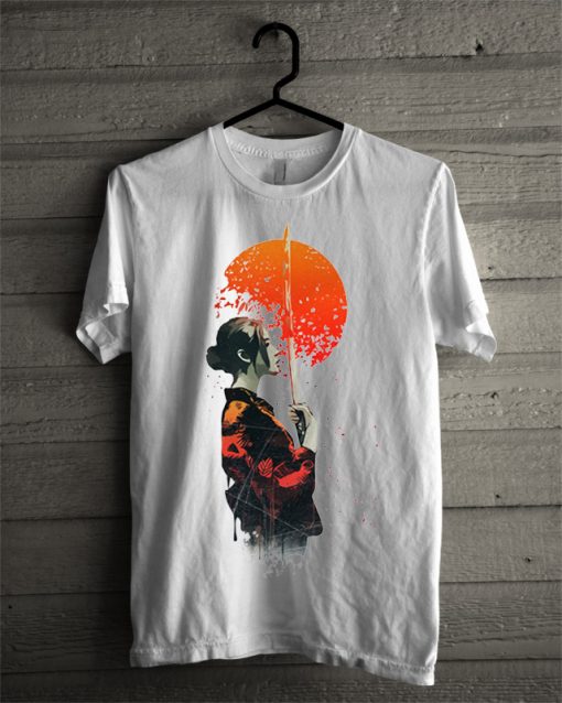 Ladies japan samurai White tees