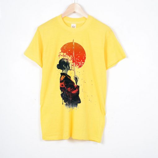 Ladies japan samurai Yellow tees