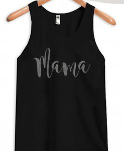 Mama Black Tank Top