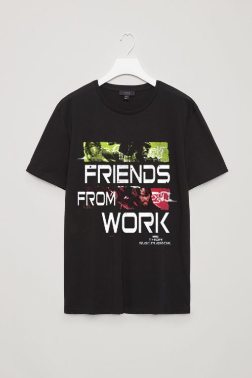 Marvel Thor Ragnarok Friends From Work Text Quote T-Shirt