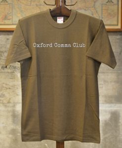 Oxford Comma Club Grammar Brown Tees