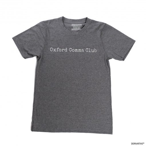 Oxford Comma Club Grammar Grey Asphalt Tees