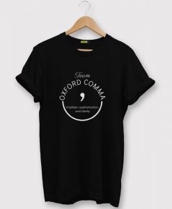 Oxford Comma Grammar Police Shirt Black