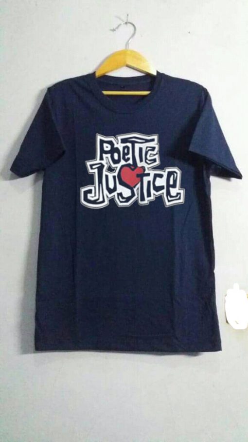 Poetic Justice Vintage Maroon Blue T Shirt Size