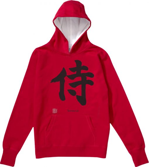 Samurai Black Japanese Red Hoodie