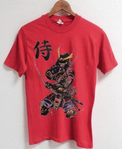 Samurai Illustration Folk Japan Art Men's Smooth Red t-shirt