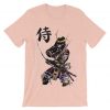 Samurai Illustration Folk Japan Art Men's Smooth White Pink