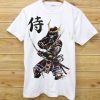 Samurai Illustration Folk Japan Art Men's Smooth White T shirts