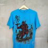 Samurai Pool Deadpool Blue Men's t-shirt