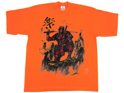 Samurai Pool Deadpool Orange Men's t-shirt