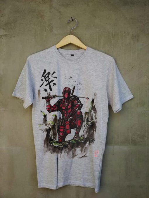 Samurai Pool Deadpool grey Men's t-shirt