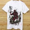 Samurai Pool Deadpool white Men's t-shirt