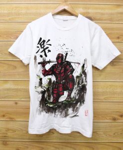 Samurai Pool Deadpool white Men's t-shirt