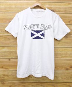 Scotland Distressed Men's T-Shirt White