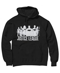 Silhouettes DC Comics Justice League Men's Graphic Black Hoodie